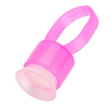 Imagem de Naroote Copos de Tinta de Tatuagem Com Suporte de Esponja para Maquiagem Permanente, Copos de Anel Descartáveis ​​ajustáveis ​​de 50 Peças para Microblading, Vermelho/preto (Vermelho #02)