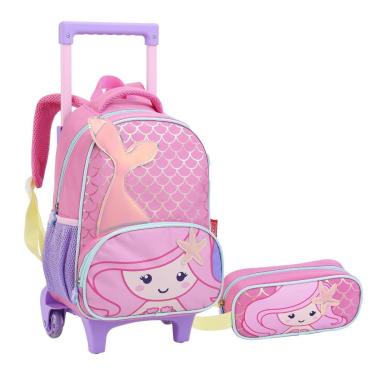 Imagem de Kit Mochila de Rodinhas e Estojo Creche ZOOP-Unissex