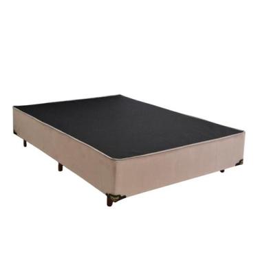 Imagem de Base Cama Box Casal 138x188x42 Cm Universal Tecido em Suede Estrutura 