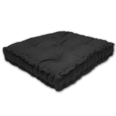 Imagem de Almofada Turca Futon Cadeiras Bancos áreas 60x60 Cm Preta