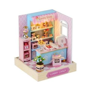 Imagem de Kit DIY De Casa De Bonecas Em Miniatura, Artesanato Em Madeira, Pequen