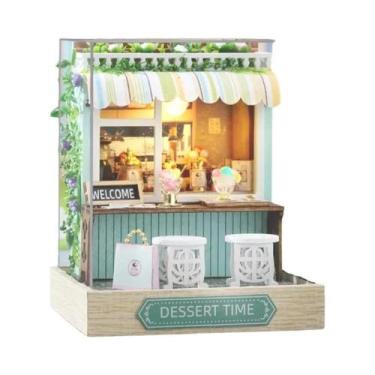 Imagem de Kit DIY De Casa De Bonecas Em Miniatura, Artesanato Em Madeira, Pequen