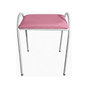 Imagem de Banqueta Banco Cozinha Lanchonete Industrial Mavie Cor:Rosa - Loja Bél