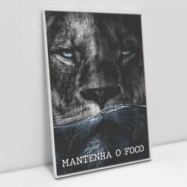 Imagem de Quadro Motivacional Mantenha o Foco em tela Canvas - TaColado, 40 x 60
