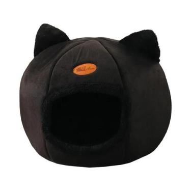 Imagem de Cama para Gatos e Cães Pequenos - Ninho Aconchegante para o Inverno, C