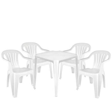 Imagem de Conjunto Mesa com 4 Cadeiras Mor Bela Vista, Branco