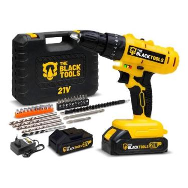 Imagem de Parafusadeira Furadeira 21v Bivolt 2 Baterias 3/8" 10mm Prof - Congrat