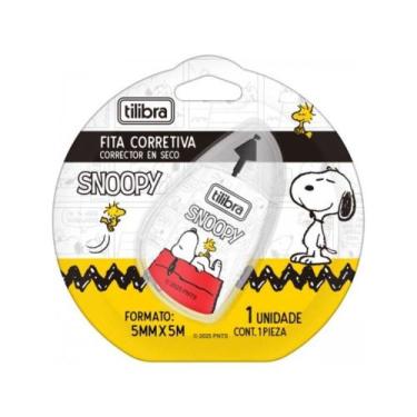 Imagem de Corretivo em Fita Tilibra Snoopy com Aplicação Limpa 5MM X 5M 1 Bliste