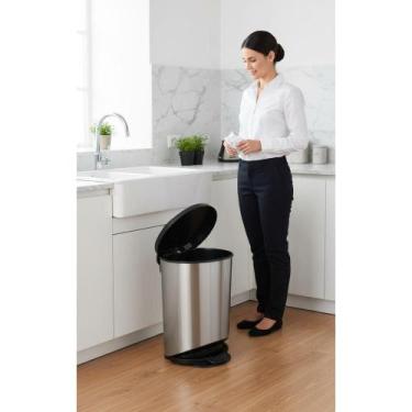 Imagem de Lixeira Cozinha 20L Pedal Inox Design Moderno - Congratulations Store