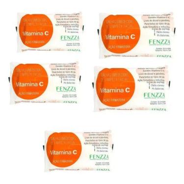 Imagem de Kit Com 5 Lenços Demaquilante Facial Vitamina C 45g. Fenzza
