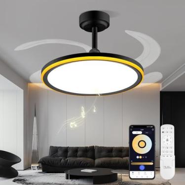 Imagem de Ventilador de teto BAYSQUIRREL 42" Bluetooth Alto-falante regulável