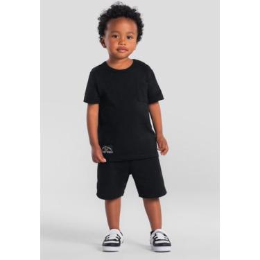 Imagem de Conjunto infantil menino em malha de dinossauro Brandili, 3, Preto