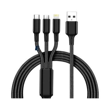 Imagem de Cabo USB 3 Em 1 De Carregamento Rápido, Micro USB Tipo C, Cabo Carrega