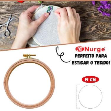 Imagem de Bastidor de Madeira para Bordado Nurge com Tarracha 19cm