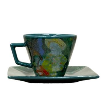 Imagem de Xícara de Porcelana Portinari com Pires 3 Corações Peneirando Café 200