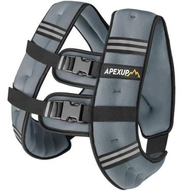 Imagem de Colete com Peso APEXUP 25 lb para Corrida e Fitness com Faixas Refleti