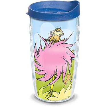 Imagem de Tervis Dr. Seuss™ – Lorax feito nos EUA copo de viagem isolado de parede dupla mantém as bebidas frias e quentes, 300 ml, ondulado clássico