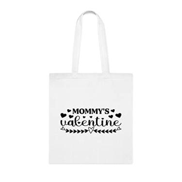 Imagem de Bolsa tiracolo Mommy's Valentine, ideia de presente para mamãe, presente para mamãe, bolsa de ombro para mamãe, bolsas reutilizáveis para mamãe, presente para mamãe da filha favorita,