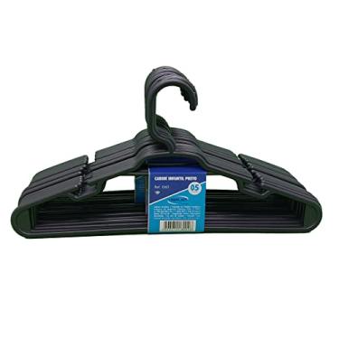 Imagem de Kit 20 Unidades Cabide Infantil Bebê Criança Reforçado Preto