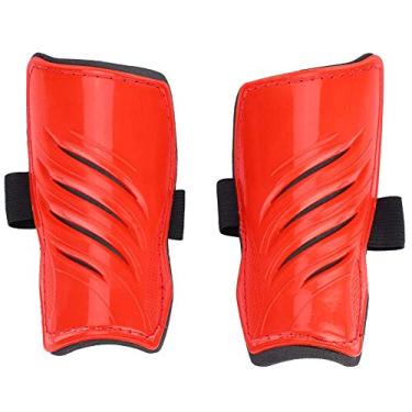 Imagem de A sixx Caneleiras, caneleiras de futebol, leves 14 x 7 x 3,18 cm para treinar jogadores de futebol (vermelho)