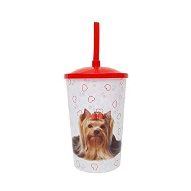 Imagem de Copo com Tampa e Canudo Cachorro Raças Pet 750 ml Yorkshire Terrier - Pet Toys