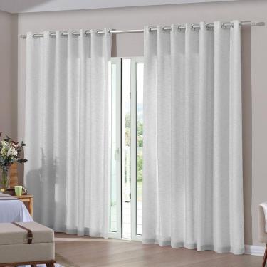 Imagem de  Cortina Duplex Glam 3,00x1,70m Branco Cor 12 - Bella Janela
