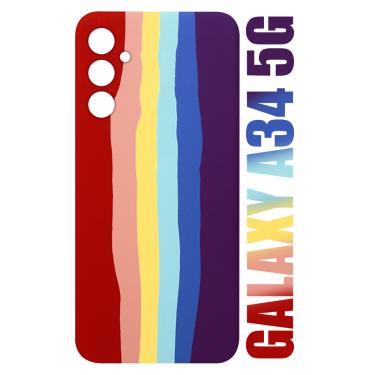 Imagem de Capa Capinha case aveludada Arco Iris LGBT Compativel Galaxy A54 5G A546 6.4 - Cell In Power25