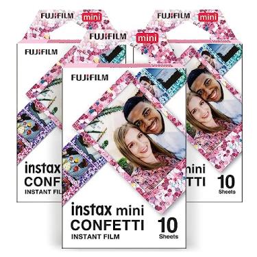 Imagem de Fujifilm Mini filme Instax Confetti (10 exposições, pacote com 3) fotos instantâneas coloridas vibrantes, compatível com câmeras Fujifilm Instax Mini, cative memórias com designs de confetes deslumbrantes (3 itens)