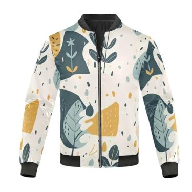 Imagem de KLL Gatos e plantas Jaqueta de chuva masculina leve à prova d'água jaqueta masculina jaqueta masculina com zíper pequena, Gatos e plantas, M