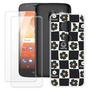 Imagem de MILEGOO Capa para Motorola Moto E5 Play + 2 peças protetoras de tela de vidro temperado, capa de TPU de silicone macio à prova de choque para Motorola Moto E Play (5,2 polegadas)