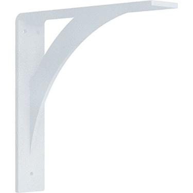Imagem de Ekena Millwork BKTM02X10X10LEHWH Suporte de aço Legacy, 5" L x 10" P x 10" A, branco martelado