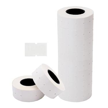 Imagem de Motex Etiquetas brancas de 1 linha - 8.000 etiquetas brancas de preço e data em branco, serve para MX-5500 e Perco 1 linha preço e armas de data