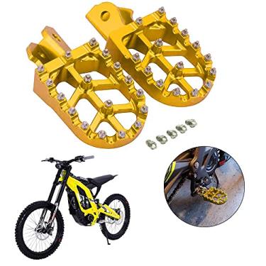 Imagem de CHANGCHENG Pedais de pé de motocicleta para bicicleta de sujeira descansos CNC para Sur Ron Light Bee S/X Segway X260 X160 CRF150F 2003-2019 CRF230F 2003-2019 ouro