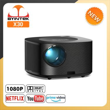 Imagem de BYINTEK-X30 Projetor Full HD  1080P  1080P  sistema de TV Netflix  foco automático AI  Dolby Smart
