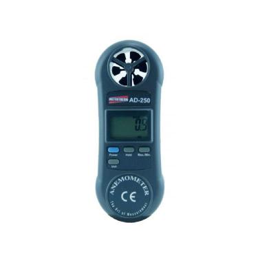 Imagem de Anemômetro Digital Velocidade Fluxo Ar Faixa 0,4 A 30 M/s 5 Unidades Hold Ad-250 Portátil Instrutherm Com Certificado