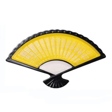 Imagem de DDMDBYHRY Prato de porcelana em forma de leque, bandeja grande de servir sushi estilo japonês, prato de sushi de cerâmica, materiais seguros para alimentos, pode ir ao