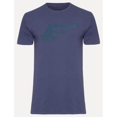 Imagem de Camiseta Ellus Masculina Cotton Fine Maxi Easa Classic Azul-Masculino