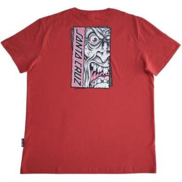 Imagem de Camiseta Santa Cruz Algodão Roskopp Rigid Face Vermelho - G-Masculino