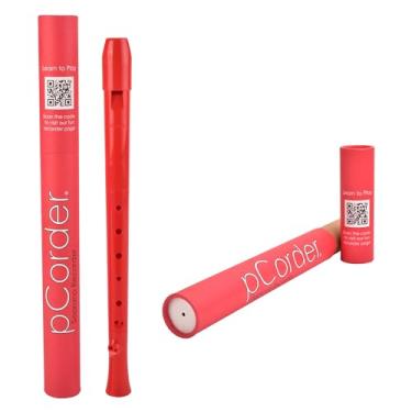 Imagem de pInstrument Gravador soprano de plástico pCorder | Padrão de som superior e fácil de limpar | Instrumento gravador de música para iniciantes | Gravador de flauta infantil | Gravador musical com caixa