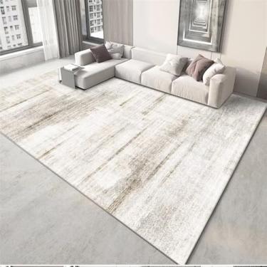Imagem de Tapetes para sala de estar, cor clara, decoração de quarto, carpete grande, sofá, área, tapete cinza, lavável, tapete de sala, flanela 5.100 x 160 cm, 39,4 x 63 pol.