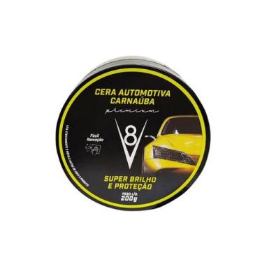 Imagem de Cera Automotiva Carnaúba Brilho Proteção Carro V8 Sanol 200g