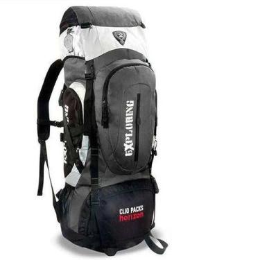 Imagem de Mochila De Camping 55 Litros Acampamento Mc5389 Cinza - Ello