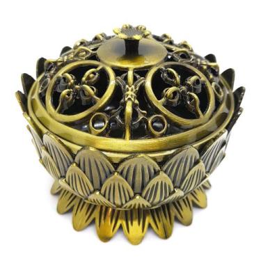 Imagem de Turíbulo Sacro Defumador Divino De Mesa Metal Pequeno 10cm - Flash