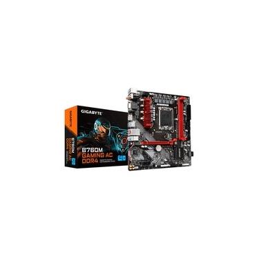 Imagem de Placa-Mãe Gigabyte B760M GAMING AC Rev. 1.x, Intel LGA1700, Micro ATX, DDR4, Preto e Vermelho - B760M GAMING AC