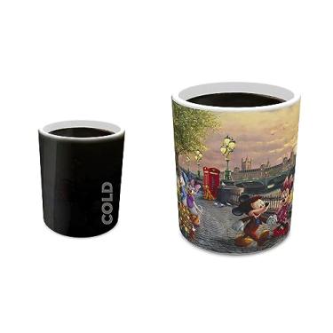 Imagem de Morphing Mugs Disney – Mickey e Minnie em Londres – Thomas Kinkade Studios – Uma caneca de cerâmica que muda de cor de 325 ml – Imagem revelada quando um líquido quente é adicionado!
