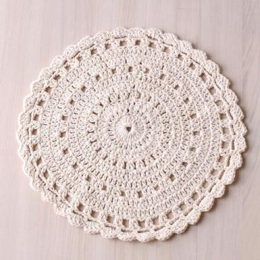Imagem de Sousplat de Crochê 38cm Feito a mão CRU - Tessi, 38cm, CRU