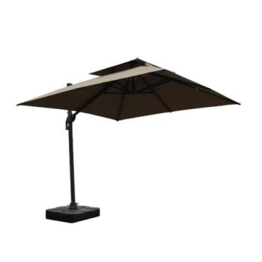 Imagem de Ombrelone Lateral com Base 150 LT HDPE Tulum Rivatti 300 cm (Larg) Alu