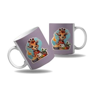 Imagem de Caneca Presente Girafa Cozinheira Chefes Cozinha Profissão  - Enjoy Sh