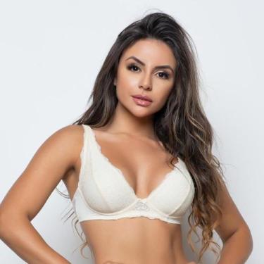 Imagem de Sutiã De Renda Top C/Aro E Forro Em Tec Microfibra No Bojo - Jescri Li