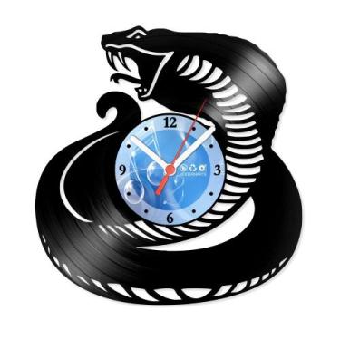 Imagem de Relógio De Parede Disco Vinil Animais - Cobra Naja - VAN-048 - Moderna